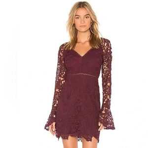 ASTR the Label Juliette Lace Long Sleeve Dress XS‎
